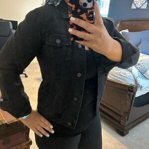 Abercrombie women’s jean jacket size large.